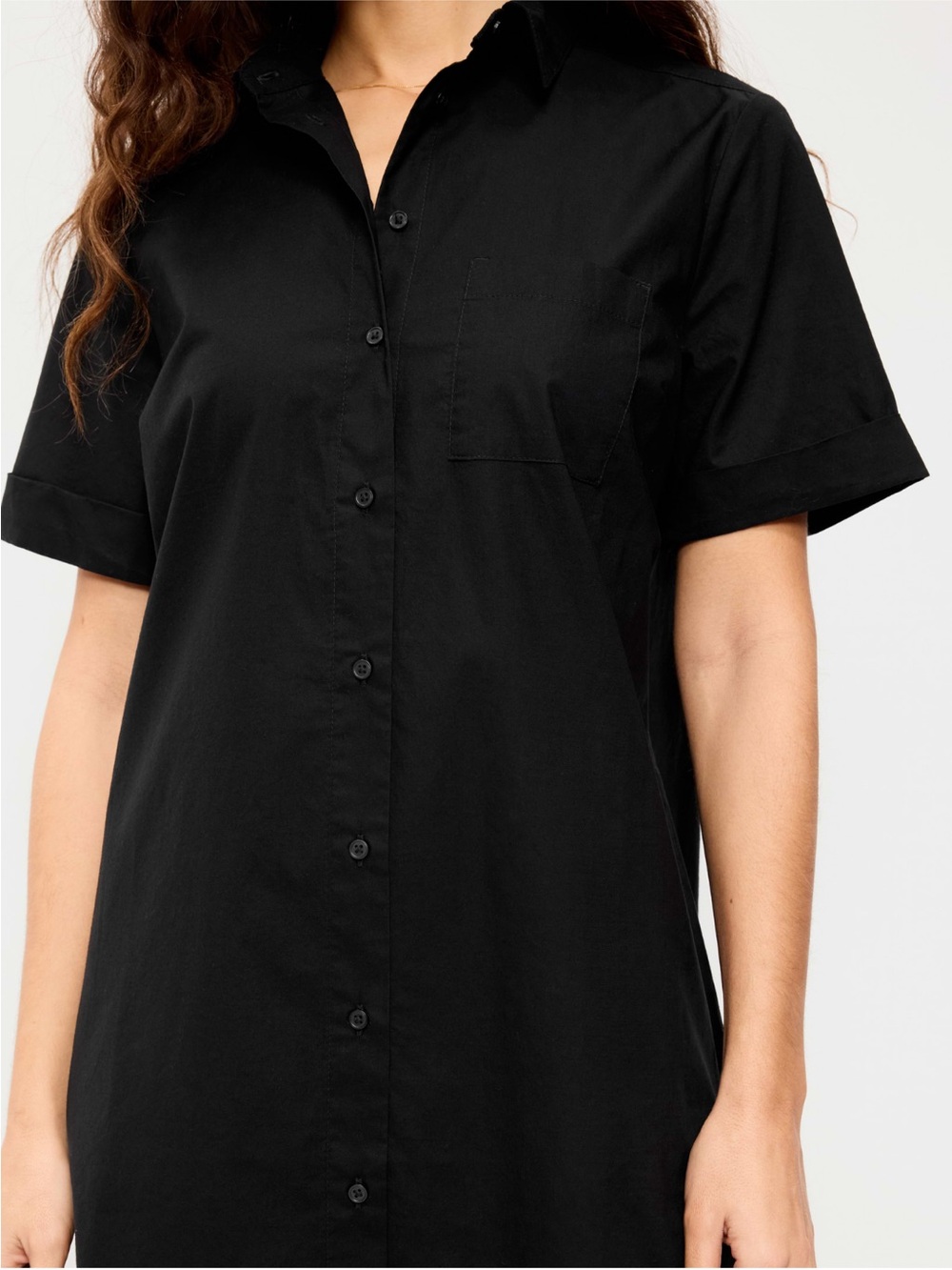 NWT Old Navy Button-Front Mini Shirt Dress Women's Petite Medium - Picture 3 of 9